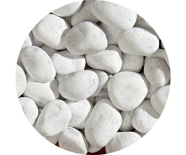 1CF CIOTTOLI BIANCHI DI MARMO KG. 20 Mm. 25-40